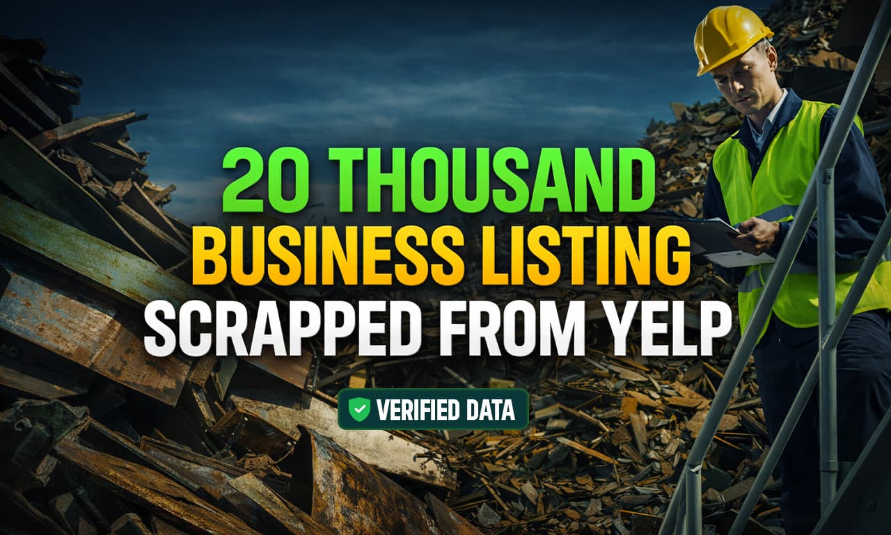 20 thousand business listing scrapped from Yelp