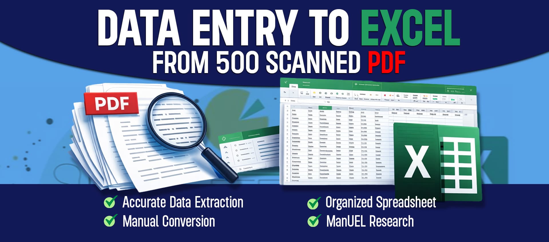 Data entry to excel from 5800 scanned PDF