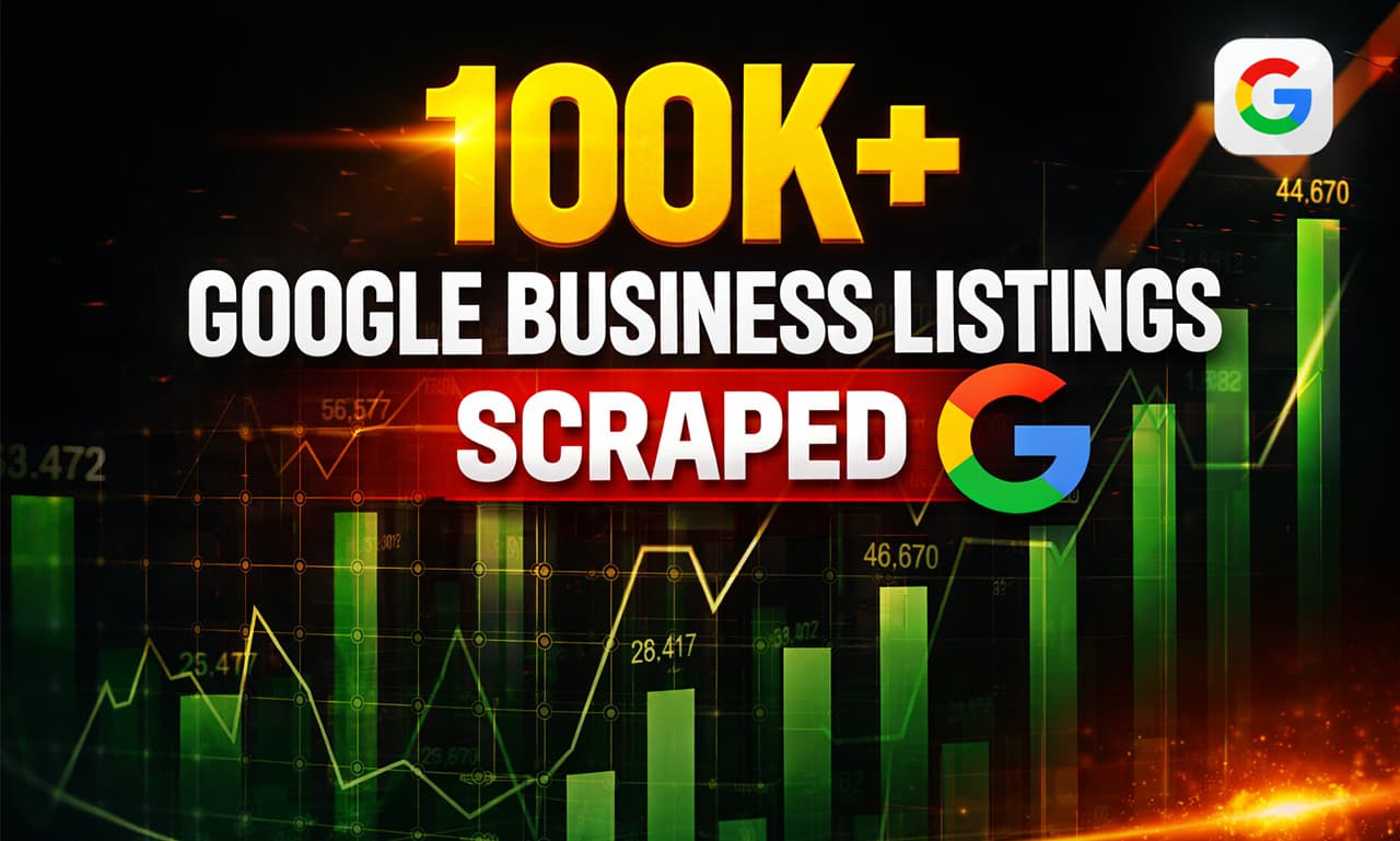 Over 100k+ business scrapped